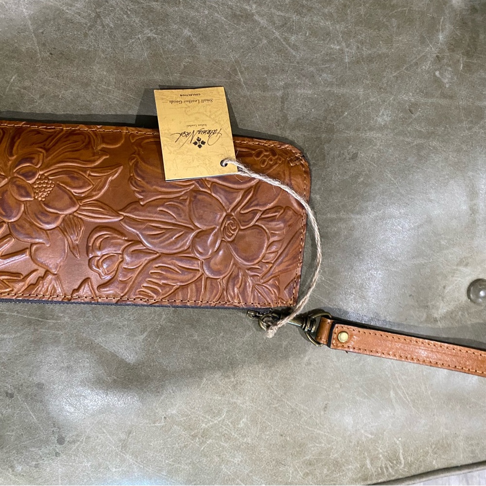 Patricia Nash Embossed Leather Clutch.
